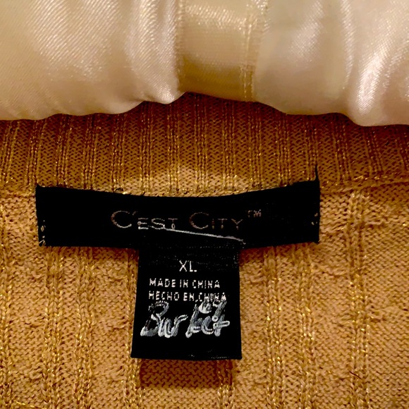 Gold Shimmer Cardigan - Picture 3 of 7